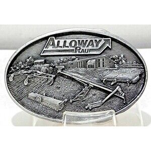 Vintage Alloway Rau Limited Edition #154 Farming Ag Pewter Belt Buckle-Excellent